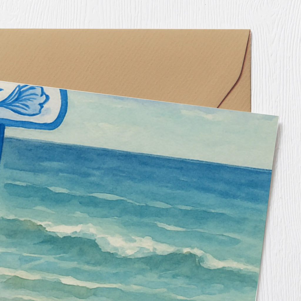 Deluxe Karte Anker Blau Design Karte, Grußkarte, Klappkarte, Einladungskarte, Glückwunschkarte, Hochzeitskarte, Geburtstagskarte, Hochwertige Grußkarte, Hochwertige Klappkarte, Tiermotive, Gute Laune, lustige Sprüche, Tiere