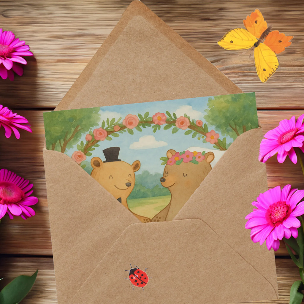 Deluxe Karte Bären Heirat Design Karte, Grußkarte, Klappkarte, Einladungskarte, Glückwunschkarte, Hochzeitskarte, Geburtstagskarte, Hochwertige Grußkarte, Hochwertige Klappkarte, Hochzeit, Hochzeitsgeschenk, Ehe, Hochzeitsfeier, Trauung, Trauungsgeschenk, Verlobungsfeier, Verlobungsgeschenk, Hochzeitsgeschenkideen, Hochzeitsgeschenke für Brautpaar, Hochzeitstag, Geschenk zur Hochzeit