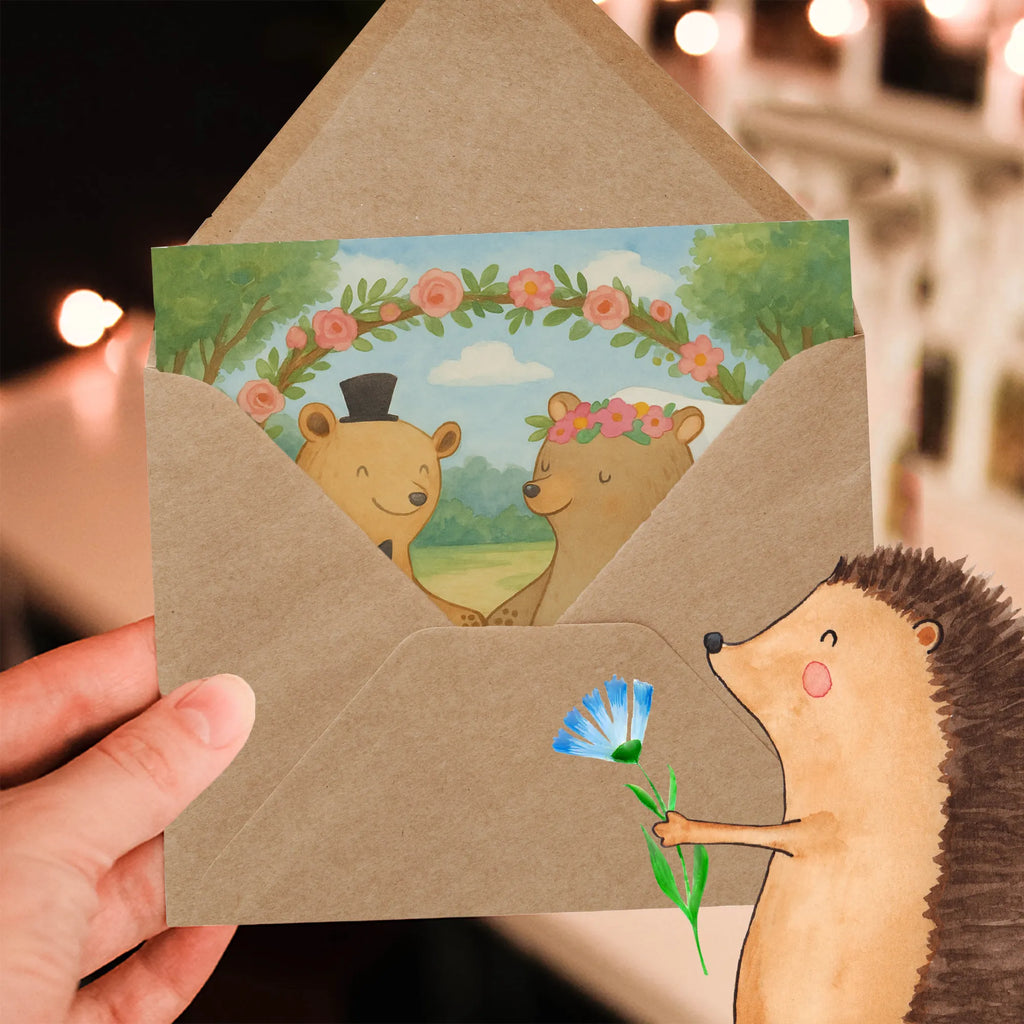 Deluxe Karte Bären Heirat Design Karte, Grußkarte, Klappkarte, Einladungskarte, Glückwunschkarte, Hochzeitskarte, Geburtstagskarte, Hochwertige Grußkarte, Hochwertige Klappkarte, Hochzeit, Hochzeitsgeschenk, Ehe, Hochzeitsfeier, Trauung, Trauungsgeschenk, Verlobungsfeier, Verlobungsgeschenk, Hochzeitsgeschenkideen, Hochzeitsgeschenke für Brautpaar, Hochzeitstag, Geschenk zur Hochzeit