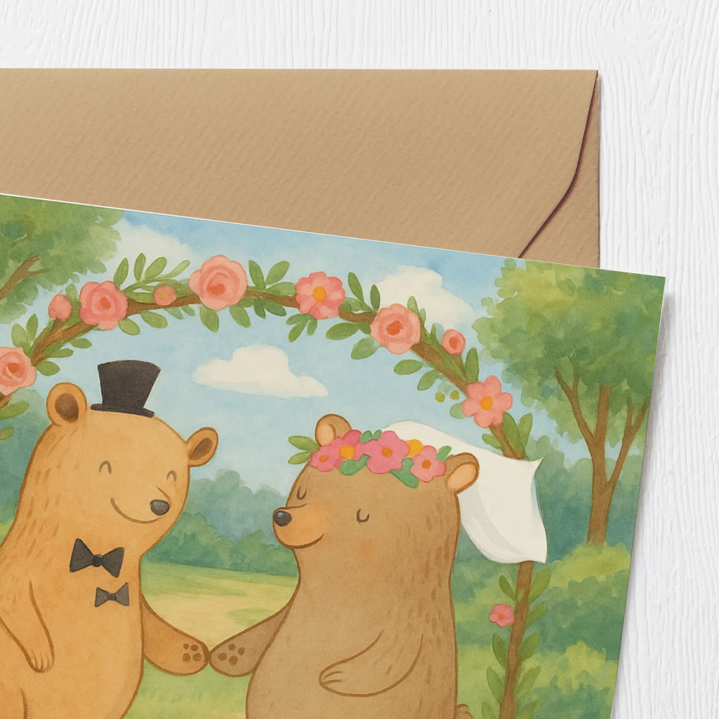 Deluxe Karte Bären Heirat Design Karte, Grußkarte, Klappkarte, Einladungskarte, Glückwunschkarte, Hochzeitskarte, Geburtstagskarte, Hochwertige Grußkarte, Hochwertige Klappkarte, Hochzeit, Hochzeitsgeschenk, Ehe, Hochzeitsfeier, Trauung, Trauungsgeschenk, Verlobungsfeier, Verlobungsgeschenk, Hochzeitsgeschenkideen, Hochzeitsgeschenke für Brautpaar, Hochzeitstag, Geschenk zur Hochzeit