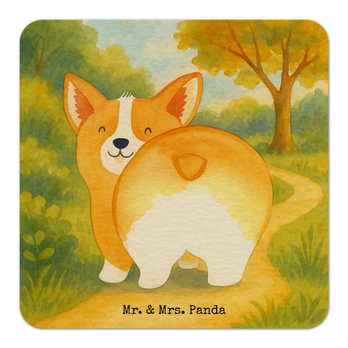Podkładka pod piwo Corgi tyłek Design powiedzenia, zwierzę domowe, motyw psa, Pies, rasa psa, właściciel psa, miłośnik zwierząt