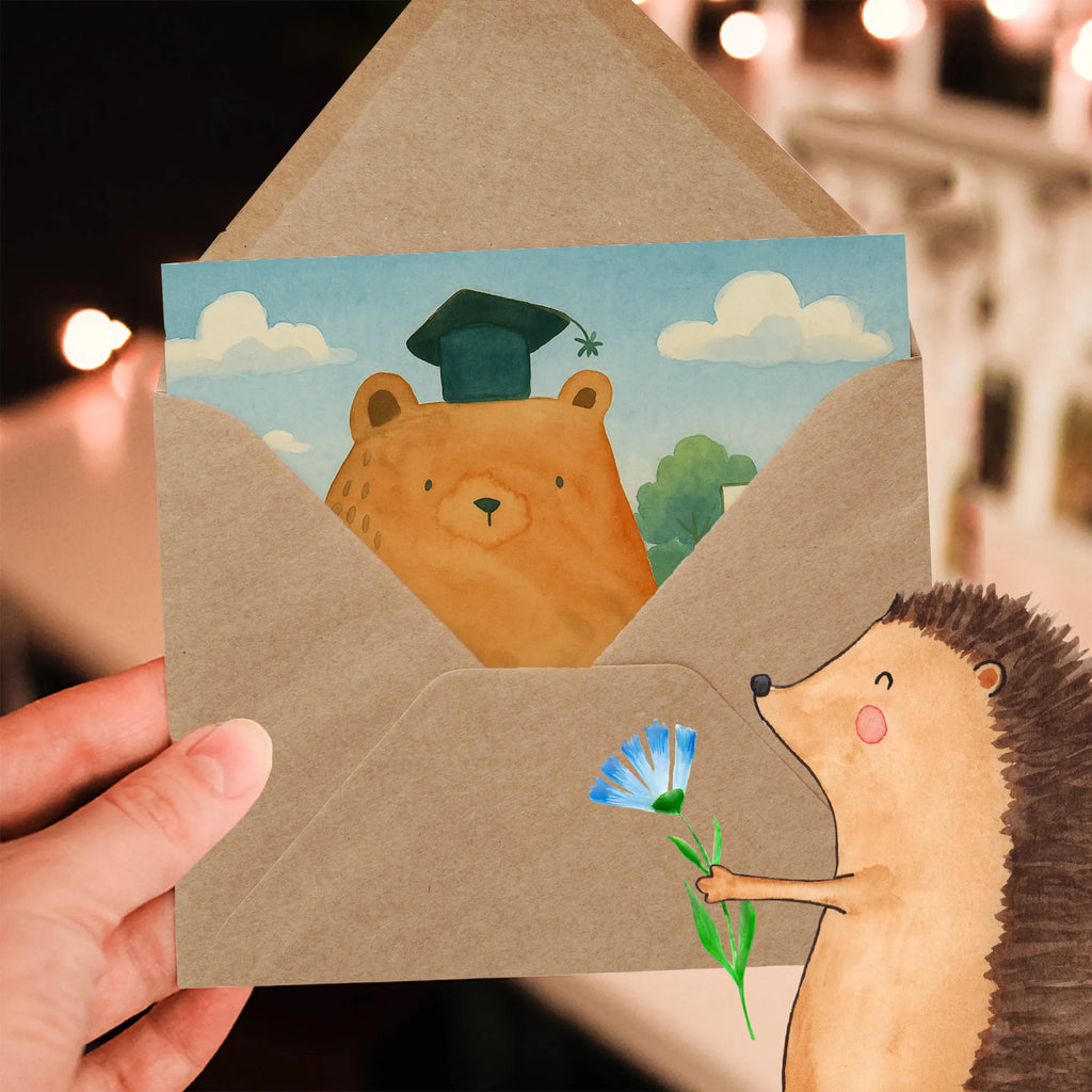Deluxe Karte Bär Prüfung Design Karte, Grußkarte, Klappkarte, Einladungskarte, Glückwunschkarte, Hochzeitskarte, Geburtstagskarte, Hochwertige Grußkarte, Hochwertige Klappkarte, Bär, Teddy, Teddybär, Abitur, Prüfungen, Prüfung bestanden, Abschluss, Zeugnis, Abschlusszeugnis