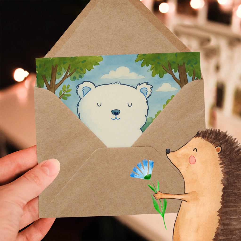 Deluxe Karte Eisbär Faul Design Karte, Grußkarte, Klappkarte, Einladungskarte, Glückwunschkarte, Hochzeitskarte, Geburtstagskarte, Hochwertige Grußkarte, Hochwertige Klappkarte, Bär, Teddy, Teddybär, Eisbär, Nordpol, Faul, Entspannen, Relaxen, Büro, Arbeit, Bürojob, Arbeitsplatz, Homeoffice