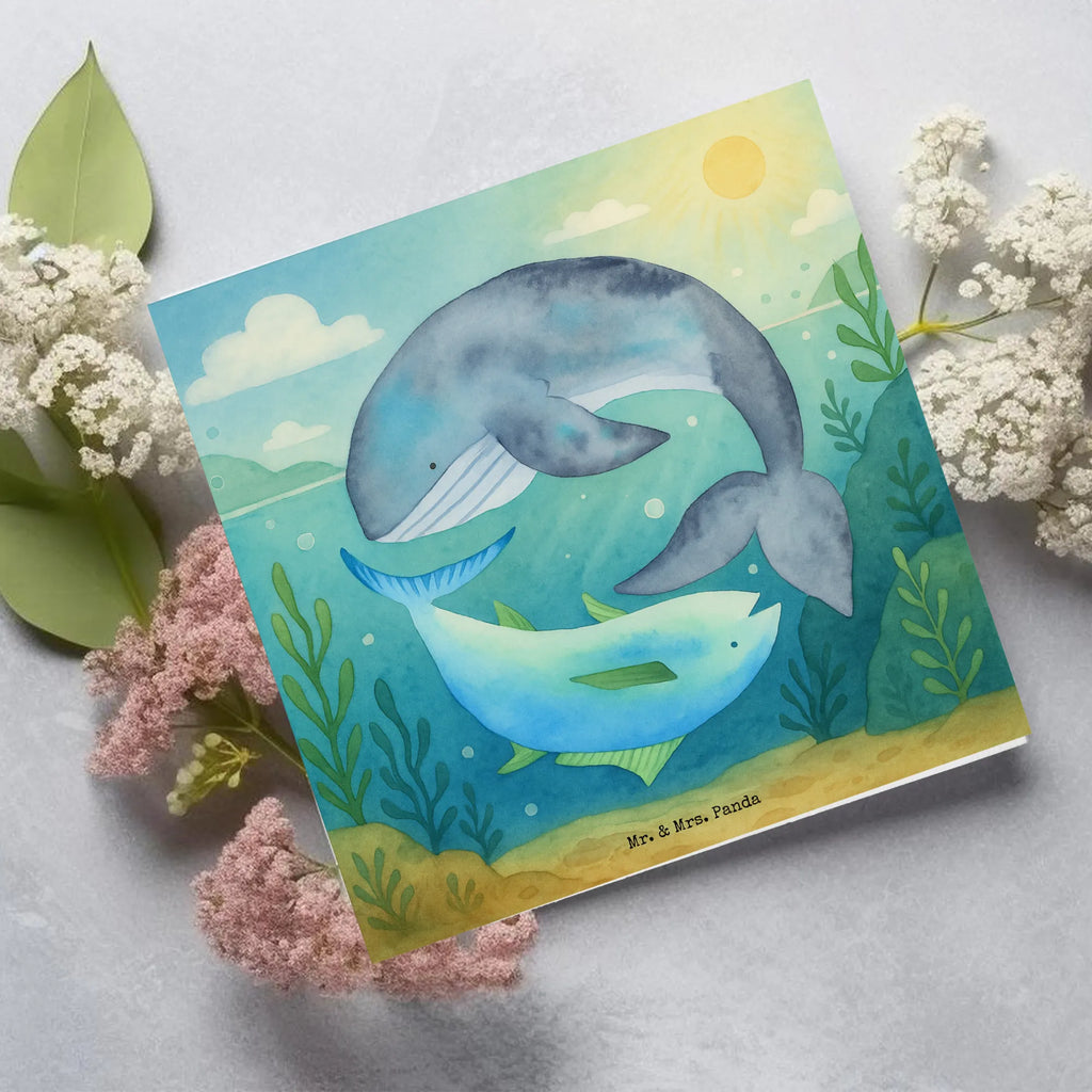 Deluxe Karte Walfisch Thunfisch Design Karte, Grußkarte, Klappkarte, Einladungskarte, Glückwunschkarte, Hochzeitskarte, Geburtstagskarte, Hochwertige Grußkarte, Hochwertige Klappkarte, Tiermotive, Gute Laune, lustige Sprüche, Tiere, Wal, Wahl, Tunfisch, Wortwitz lustig, Spruch lustig, Flachwitz, Witz, Spruch des Tages, Flachwitz Geschenk