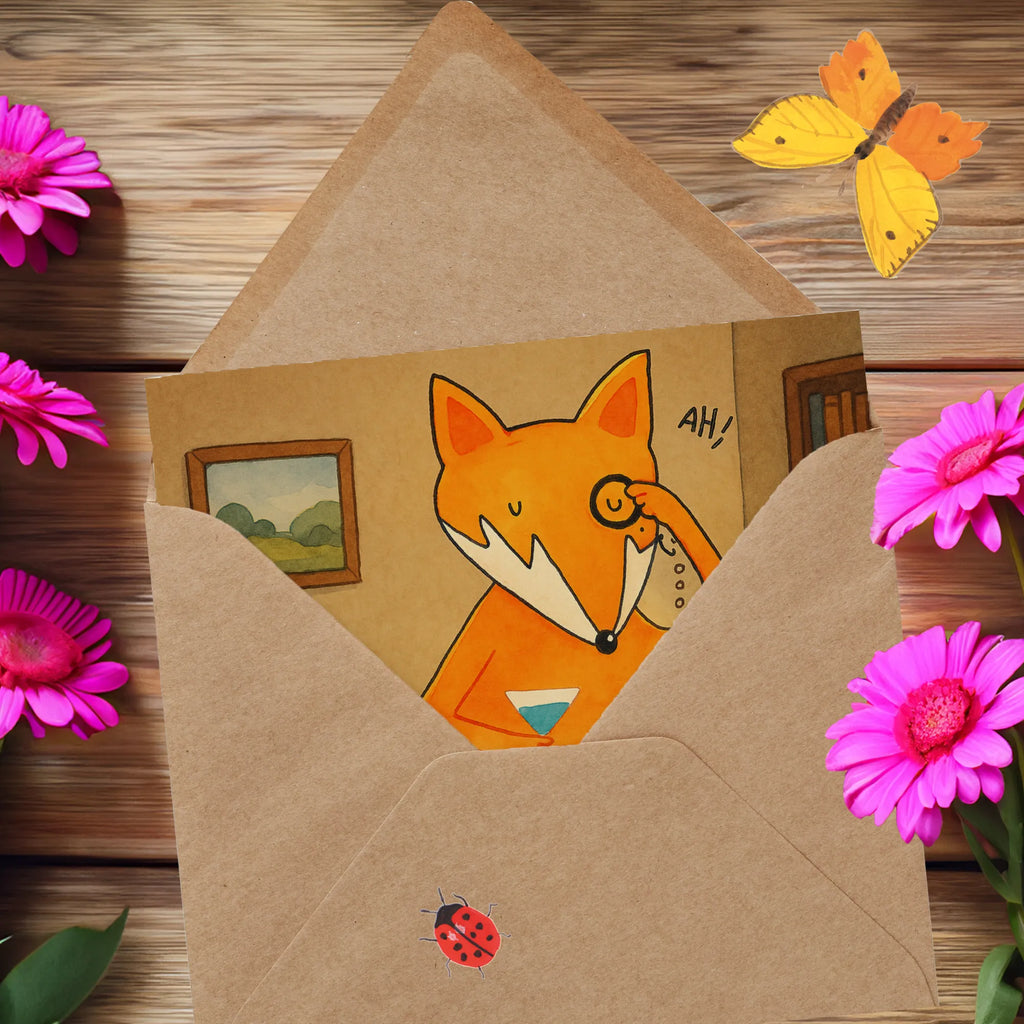 Deluxe Karte Fuchs Lord Design Karte, Grußkarte, Klappkarte, Einladungskarte, Glückwunschkarte, Hochzeitskarte, Geburtstagskarte, Hochwertige Grußkarte, Hochwertige Klappkarte, Fuchs, Füchse, tröstende Worte, Spruch lustig, Liebeskummer Geschenk, Motivation Spruch, Problemlösung