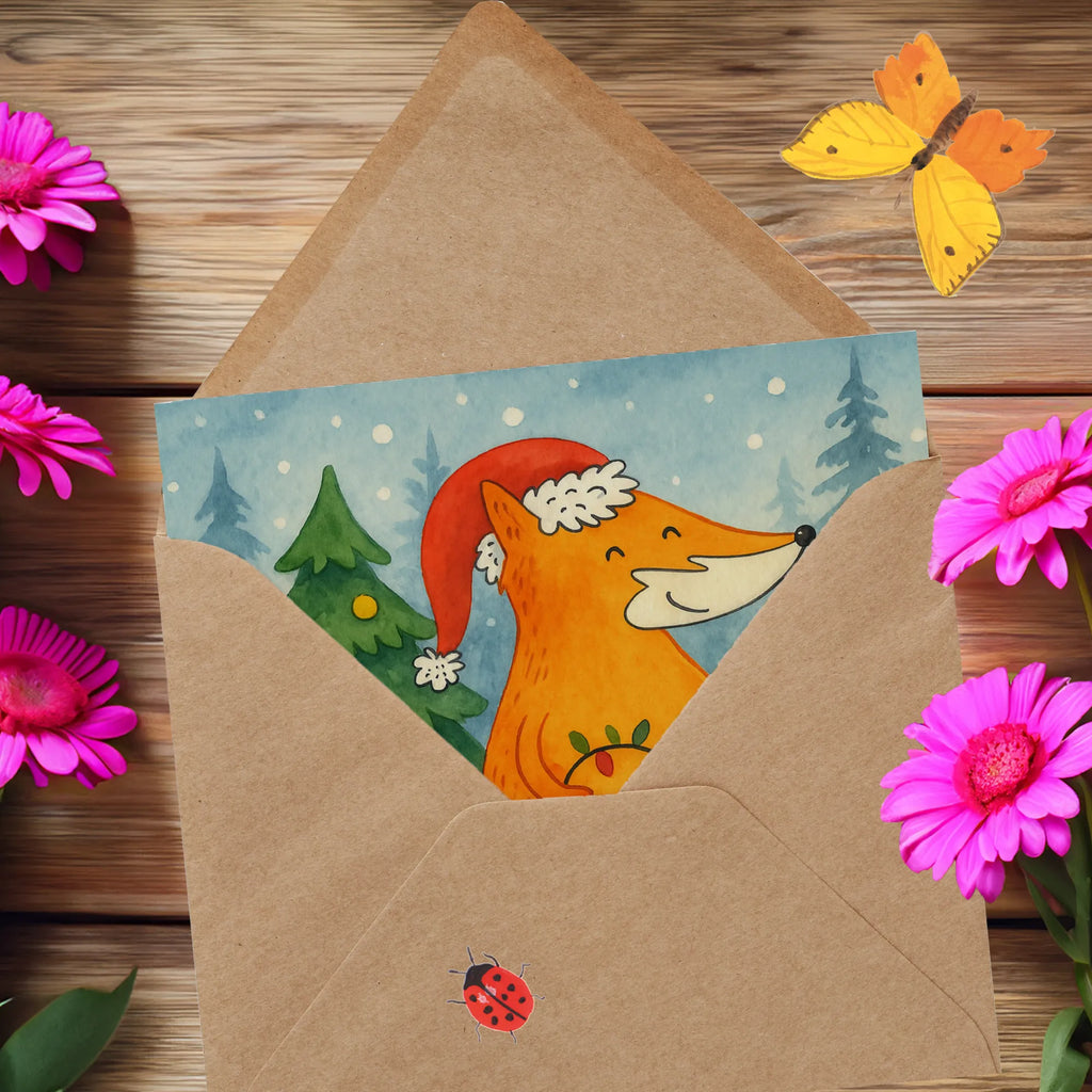 Deluxe Karte Fuchs Weihnachten Design Karte, Grußkarte, Klappkarte, Einladungskarte, Glückwunschkarte, Hochzeitskarte, Geburtstagskarte, Hochwertige Grußkarte, Hochwertige Klappkarte, Winter, Weihnachten, Weihnachtsdeko, Nikolaus, Advent, Heiligabend, Wintermotiv, Fuchs, Füchse, Spruch schön, Geschenk Weihnachten, Weihnachtsmann, Weihnachtszeit