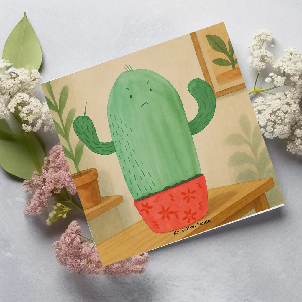 Deluxe Karte Kaktus Wut Design Karte, Grußkarte, Klappkarte, Einladungskarte, Glückwunschkarte, Hochzeitskarte, Geburtstagskarte, Hochwertige Grußkarte, Hochwertige Klappkarte, Kaktus, Kakteen, ärgern, Büro, Schule, Büroalltag, Chefin, Kollege, Kollegin, wütend
