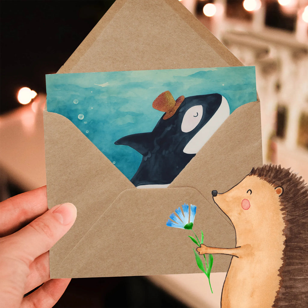 Deluxe Karte Orca Zylinder Design Karte, Grußkarte, Klappkarte, Einladungskarte, Glückwunschkarte, Hochzeitskarte, Geburtstagskarte, Hochwertige Grußkarte, Hochwertige Klappkarte, Meerestiere, Meer, Urlaub, Narwal, Glitter, Konfetti, Glitzer, Geburtstag, Feier, Fete, Fest, Glückwunsch, Orca