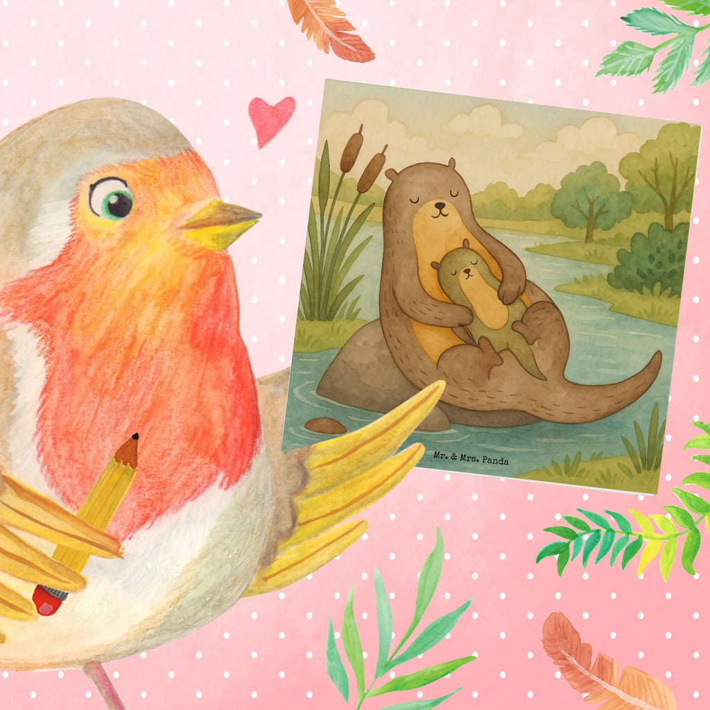 Deluxe Karte Otter Kind Design Karte, Grußkarte, Klappkarte, Einladungskarte, Glückwunschkarte, Hochzeitskarte, Geburtstagskarte, Hochwertige Grußkarte, Hochwertige Klappkarte, Otter, Fischotter, Seeotter, Otter Seeotter See Otter