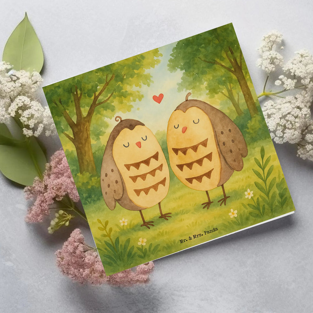 Deluxe Karte Eulen Liebe Design Karte, Grußkarte, Klappkarte, Einladungskarte, Glückwunschkarte, Hochzeitskarte, Geburtstagskarte, Hochwertige Grußkarte, Hochwertige Klappkarte, Eule, Eule Deko, Liebe, Hochzeit Spruch, Owl, All you need is love, Liebe Spruch, Freundin Geschenk, Freund, Wortspiel lustig