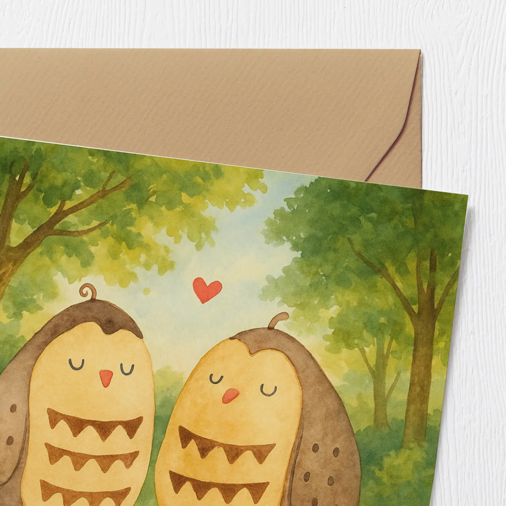 Deluxe Karte Eulen Liebe Design Karte, Grußkarte, Klappkarte, Einladungskarte, Glückwunschkarte, Hochzeitskarte, Geburtstagskarte, Hochwertige Grußkarte, Hochwertige Klappkarte, Eule, Eule Deko, Liebe, Hochzeit Spruch, Owl, All you need is love, Liebe Spruch, Freundin Geschenk, Freund, Wortspiel lustig