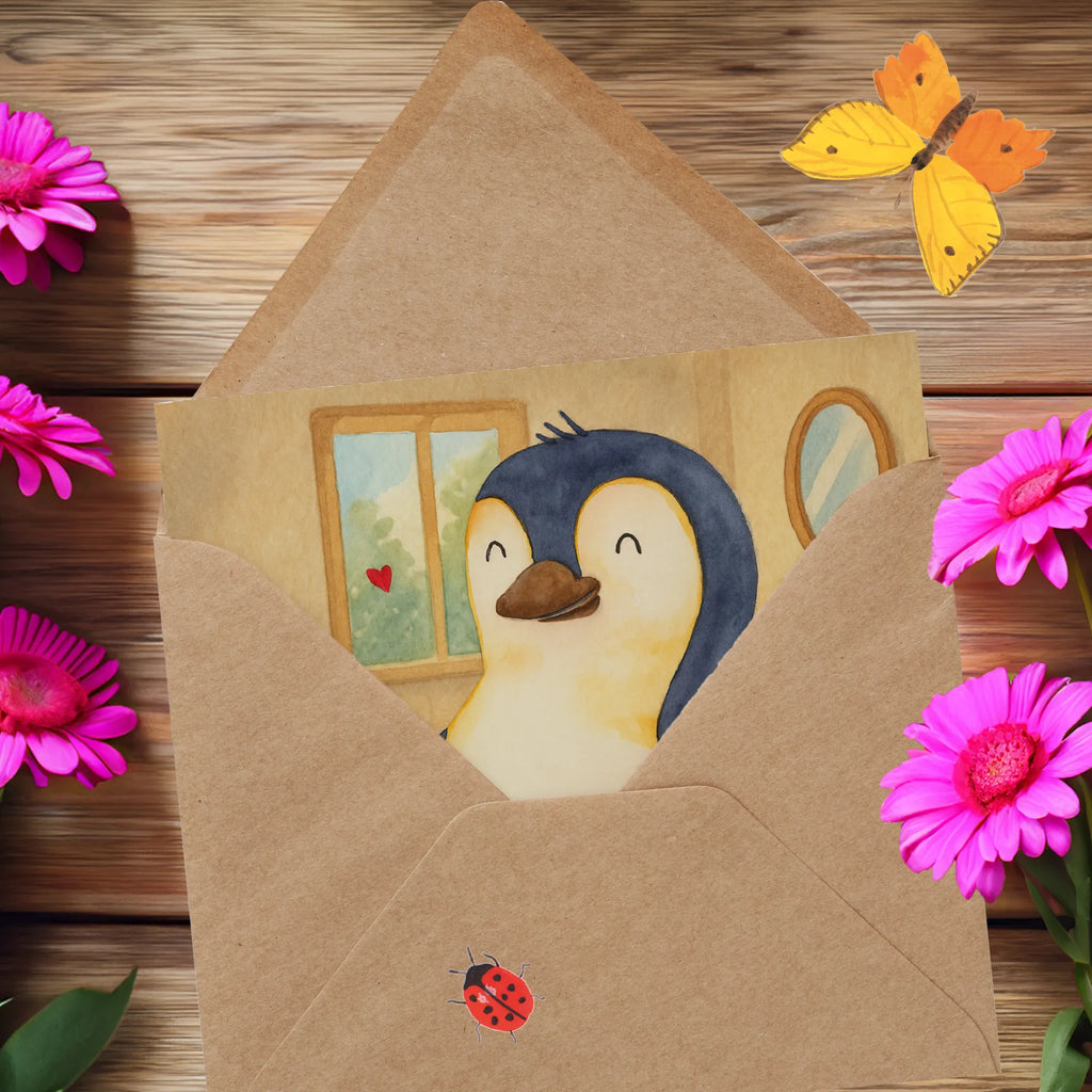 Deluxe Karte Pinguin Diät Design Karte, Grußkarte, Klappkarte, Einladungskarte, Glückwunschkarte, Hochzeitskarte, Geburtstagskarte, Hochwertige Grußkarte, Hochwertige Klappkarte, Pinguin, Pinguine, Diät, Abnehmen, Abspecken, Gewicht, Motivation, Selbstliebe, Körperliebe, Selbstrespekt