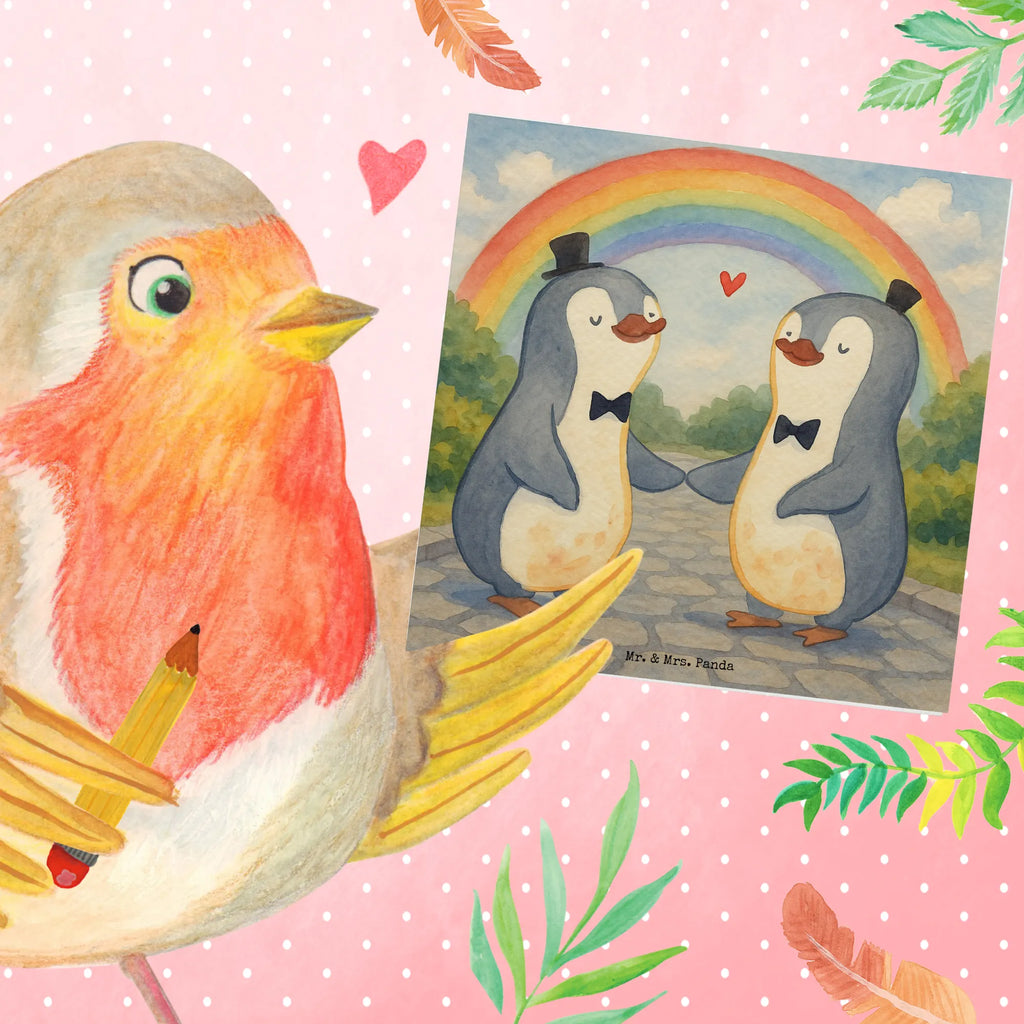 Deluxe Karte Pinguine Gay Pride Design Karte, Grußkarte, Klappkarte, Einladungskarte, Glückwunschkarte, Hochzeitskarte, Geburtstagskarte, Hochwertige Grußkarte, Hochwertige Klappkarte, Hochzeit, Hochzeitsgeschenk, Ehe, Hochzeitsfeier, Trauung, Trauungsgeschenk, Verlobungsfeier, Verlobungsgeschenk, Hochzeitsgeschenkideen, Hochzeitsgeschenke für Brautpaar