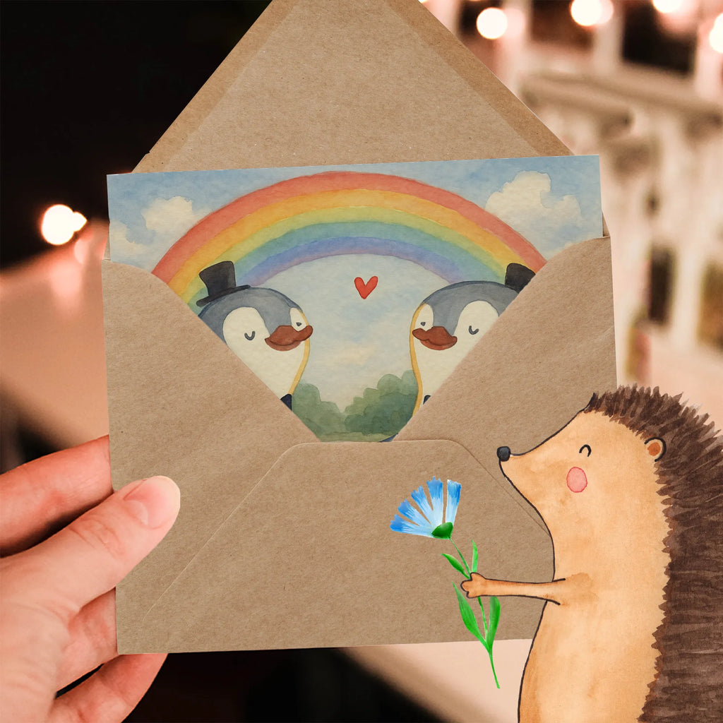 Deluxe Karte Pinguine Gay Pride Design Karte, Grußkarte, Klappkarte, Einladungskarte, Glückwunschkarte, Hochzeitskarte, Geburtstagskarte, Hochwertige Grußkarte, Hochwertige Klappkarte, Hochzeit, Hochzeitsgeschenk, Ehe, Hochzeitsfeier, Trauung, Trauungsgeschenk, Verlobungsfeier, Verlobungsgeschenk, Hochzeitsgeschenkideen, Hochzeitsgeschenke für Brautpaar
