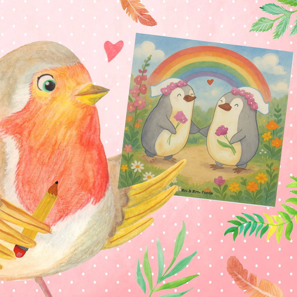 Deluxe Karte Pinguine Lesbian Pride Design Karte, Grußkarte, Klappkarte, Einladungskarte, Glückwunschkarte, Hochzeitskarte, Geburtstagskarte, Hochwertige Grußkarte, Hochwertige Klappkarte, Hochzeit, Hochzeitsgeschenk, Ehe, Hochzeitsfeier, Trauung, Trauungsgeschenk, Verlobungsfeier, Verlobungsgeschenk, Hochzeitsgeschenkideen, Hochzeitsgeschenke für Brautpaar, Gleichgeschlechtliche Hochzeit