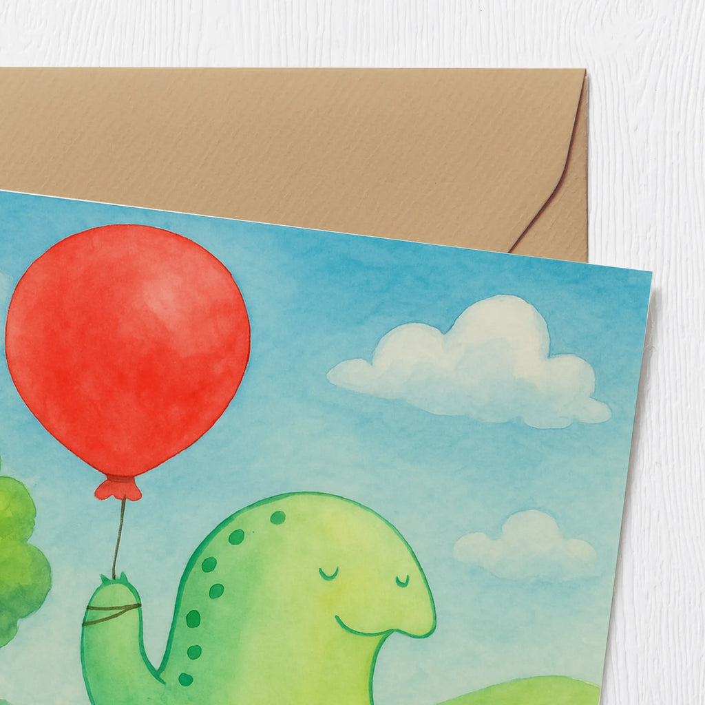 Deluxe Karte Schildkröte Luftballon Design Karte, Grußkarte, Klappkarte, Einladungskarte, Glückwunschkarte, Hochzeitskarte, Geburtstagskarte, Hochwertige Grußkarte, Hochwertige Klappkarte, Schildkröte, Schildkröten, Mutausbruch, Motivation, Motivationsspruch