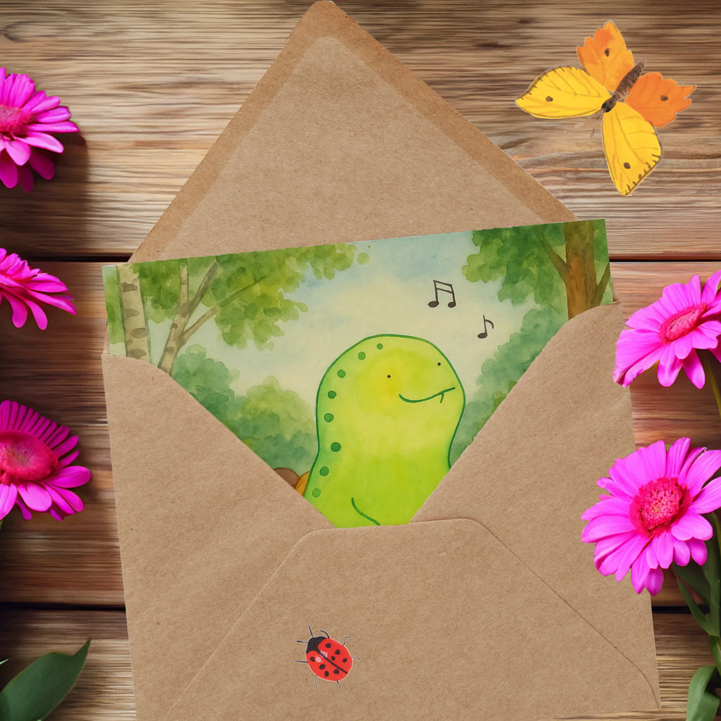 Deluxe Karte Schildkröte Pfeifen Design Karte, Grußkarte, Klappkarte, Einladungskarte, Glückwunschkarte, Hochzeitskarte, Geburtstagskarte, Hochwertige Grußkarte, Hochwertige Klappkarte, Schildkröte, Schildi, Schildkröten, fröhlich, Glück, Motivation, Lebensfreude, Depression, Trennung, Neuanfang