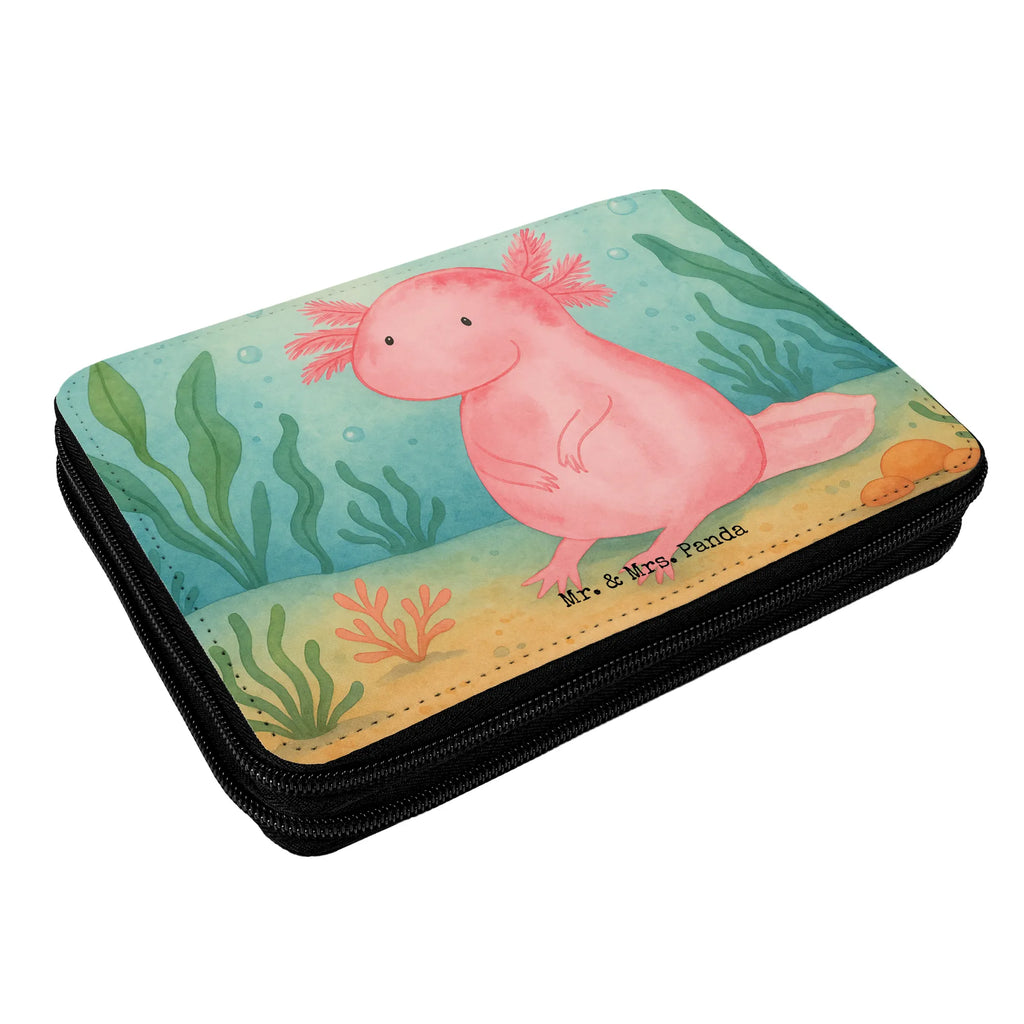 Federmappe Axolotl Niedlich Design Federmappe, Stiftetasche, Stifte Etui, Schule, Einschulung, Geschenk, Kind, Schüler, Schülerin, Stifterolle, Federmäppchen, Motiv, Grundschule, Federmäppchen bedruckt, Büro Stifte Etui, Bestückte Federmappe, Kinder Federmappe, Federmappe Einschulung, Axolotl, Molch, Axolot, vergnügt, fröhlich, zufrieden, Lebensstil, Weisheit, Lebensweisheit, Liebe, Freundin