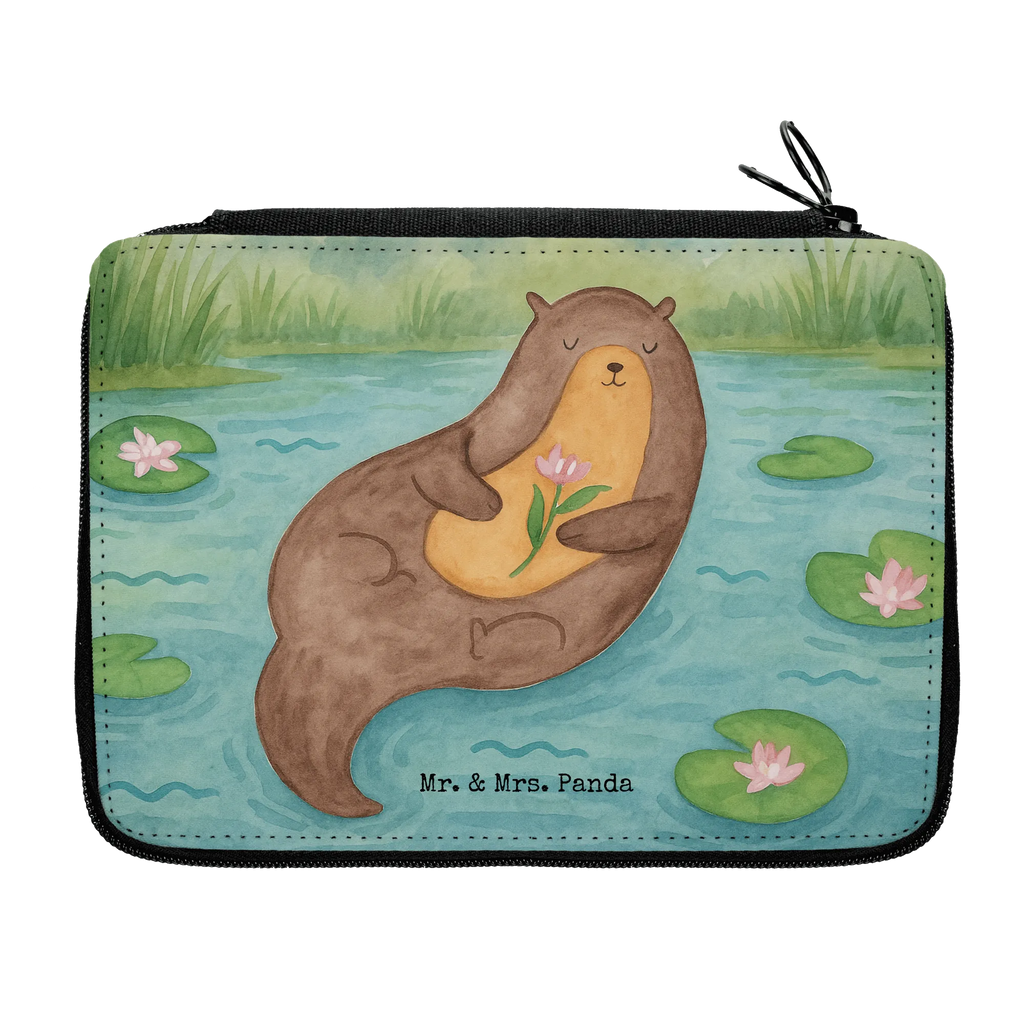 Federmappe Otter Seerose Design Federmappe, Stiftetasche, Stifte Etui, Schule, Einschulung, Geschenk, Kind, Schüler, Schülerin, Stifterolle, Federmäppchen, Motiv, Grundschule, Federmäppchen bedruckt, Büro Stifte Etui, Bestückte Federmappe, Kinder Federmappe, Federmappe Einschulung, Otter, Fischotter, Seeotter, Otter Seeotter See Otter