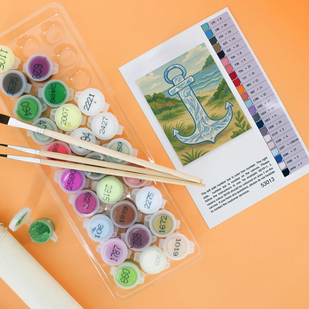 Malen nach Zahlen Anker Blau Design DIY, Kunstwerk, Malen nach Zahlen, Künstler, Malen, Ausmalbild, Baseln, Kreativität, Bastelidee, Tiermotive, Gute Laune, lustige Sprüche, Tiere