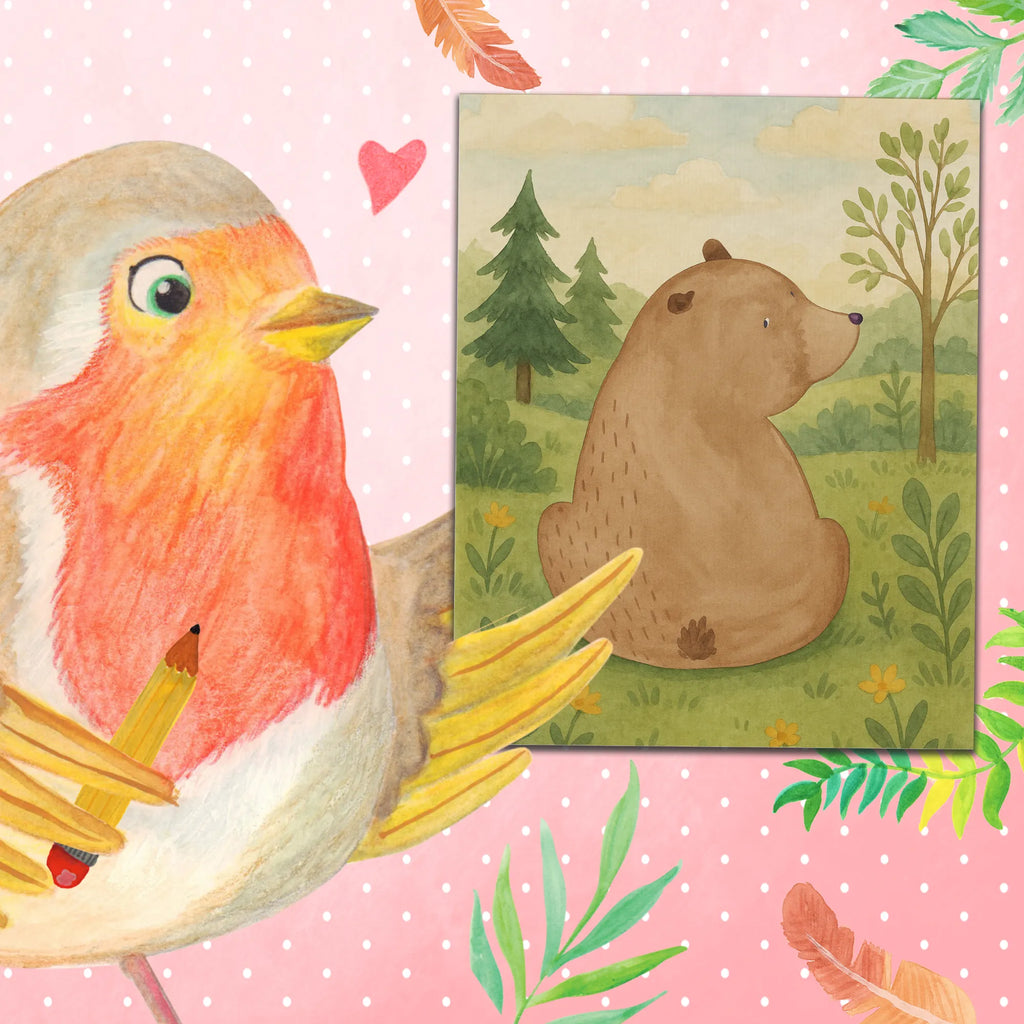 Malowanie według numerów niedźwiedź spojrzenie przez ramię Design Niedźwiedź, Miś, Pluszowy miś