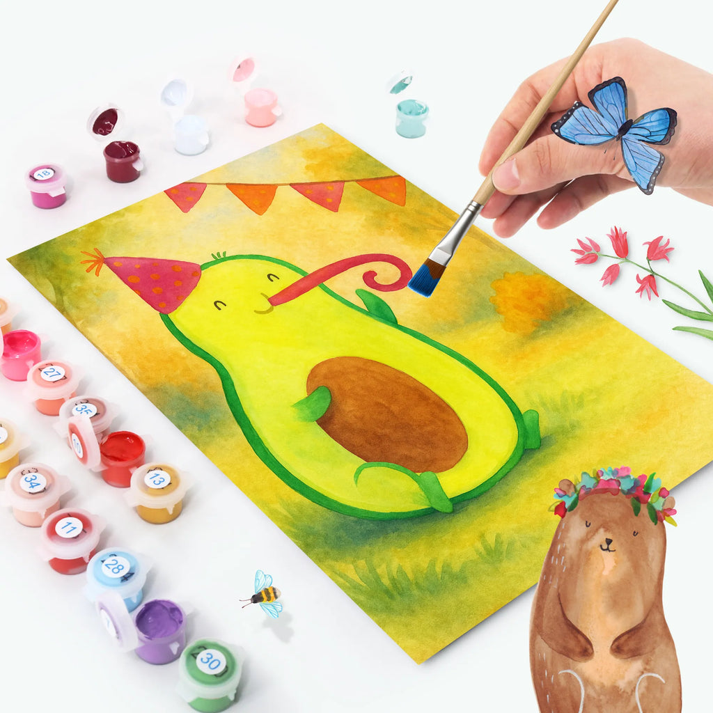 Paint by Numbers avocado Birthday Design avocado, vegetables