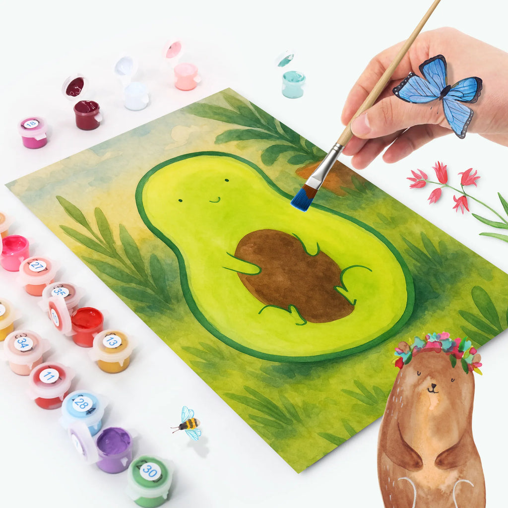 Paint by Numbers avocado core Design Malen nach Zahlen, Bastelidee, Künstler, Malen, Kunstwerk, Baseln, DIY, Ausmalbild, Kreativität, Avocado, Veggie, Vegan, Gesund, Spruch Leben, Kern, Avocadokern, Pflanze, Avokado