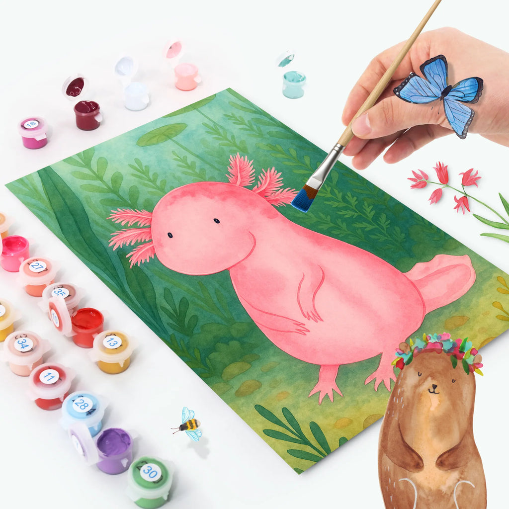 Paint by Numbers axolotl zero Design Baseln, DIY, Ausmalbild, Malen, Malen nach Zahlen, Bastelidee, Kunstwerk, Künstler, Kreativität, Axolotl, Molch, zufrieden, Liebe, Weisheit, Lebensweisheit, Lebensstil, Freundin, Axolot, fröhlich, vergnügt