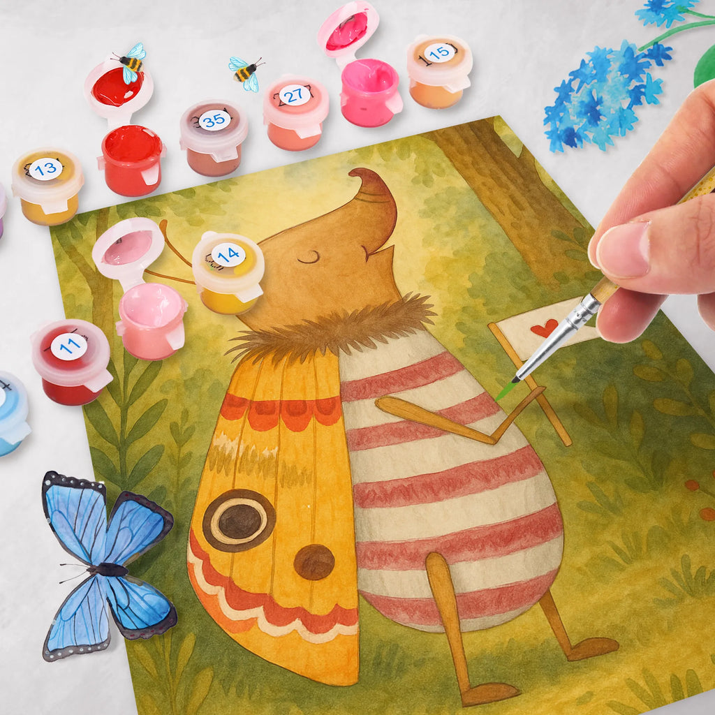 Malen nach Zahlen Nachtfalter Fähnchen Design Bastelidee, DIY, Künstler, Kunstwerk, Kreativität, Baseln, Ausmalbild, Malen, Malen nach Zahlen, Tiermotive, Gute Laune, lustige Sprüche, Tiere, süß, Was kostet die Welt, Käfer, Spruch lustig, Küche Deko, niedlich, Spruch witzig, Nachtfalter