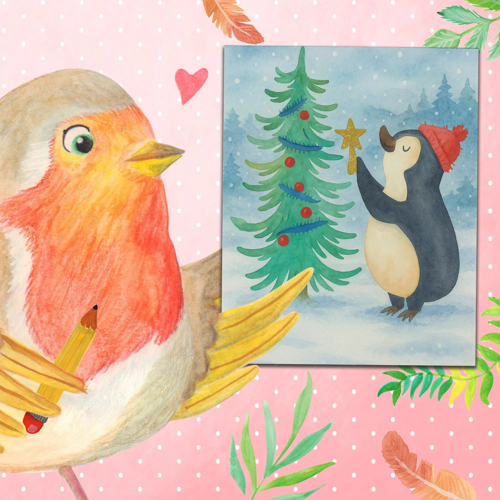 Malen nach Zahlen Pinguin Weihnachtsbaum Design Ausmalbild, Kunstwerk, Malen nach Zahlen, Winter, Weihnachten, Weihnachtsdeko, Nikolaus, Advent, Heiligabend, Wintermotiv, Pinguin