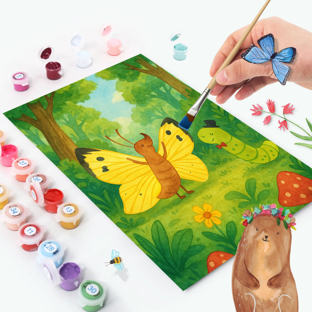 Malowanie według numerów gąsienica motyl Design Ausmalbild, Malen nach Zahlen, Kunstwerk, Tiermotive, Gute Laune, lustige Sprüche, Tiere, Erwachsen werden, Schmetterling, Aufwachsen, Hütchen, Kokon, Hut, Schönheit, Zitronenfalter, Raupe, Entwicklung