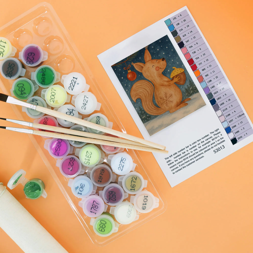 Malen nach Zahlen Eichhörnchen Weihnachten Design Kunstwerk, Ausmalbild, Malen nach Zahlen, Winter, Weihnachten, Weihnachtsdeko, Nikolaus, Advent, Heiligabend, Wintermotiv, Frohe Weihnachten, Weihnachtsmotiv, Neujahr, Weihnachtsgruß, Frohes neues Jahr, Vogel, Guten Rutsch