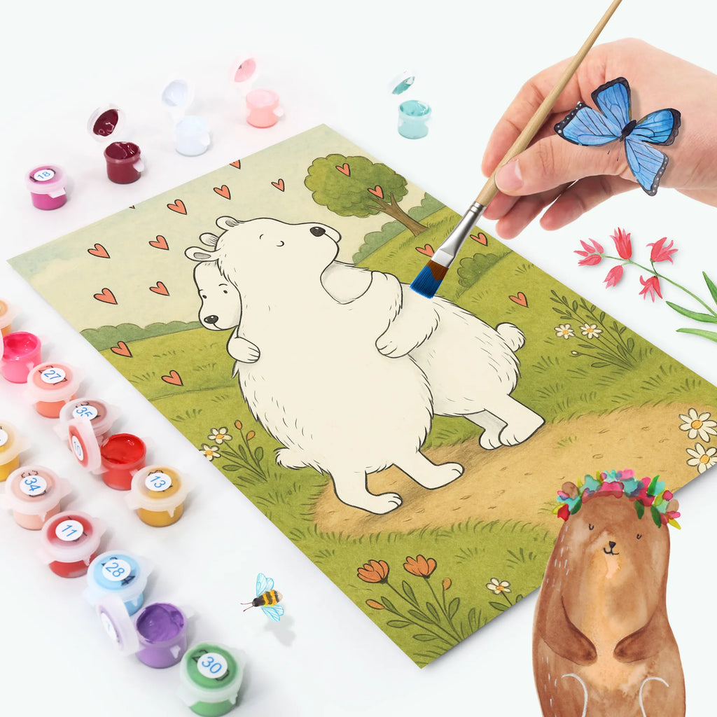 Paint by Numbers Icebear Embrace Design Ausmalbild, Kreativität, Bastelidee, Kunstwerk, DIY, Malen, Malen nach Zahlen, Baseln, Künstler, Tiermotive, Gute Laune, lustige Sprüche, Tiere
