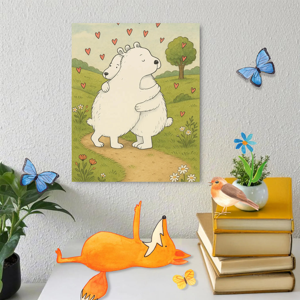 Paint by Numbers Icebear Embrace Design Ausmalbild, Kreativität, Bastelidee, Kunstwerk, DIY, Malen, Malen nach Zahlen, Baseln, Künstler, Tiermotive, Gute Laune, lustige Sprüche, Tiere