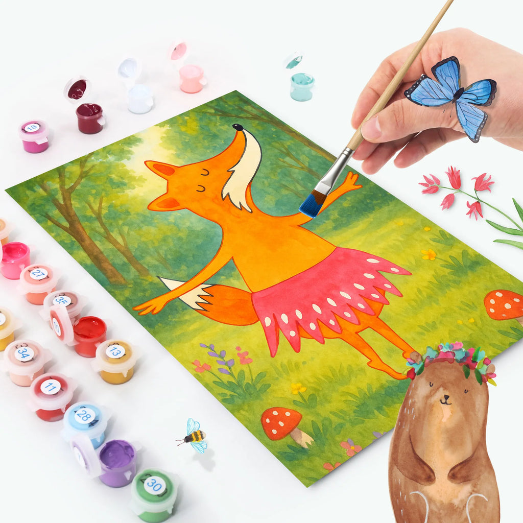 Malowanie według numerów Lis baletnica Design Künstler, Baseln, DIY, Kreativität, Malen, Kunstwerk, Ausmalbild, Malen nach Zahlen, Bastelidee, Fuchs, Ballett, Ballerina, Tanzen, Einladung, Füchse, Füchsin, Tänzerin, Fuchs Spruch, Party, Geburtstag