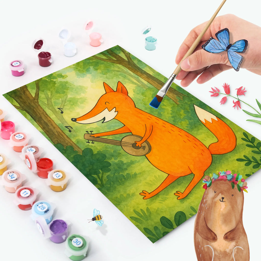 Malen nach Zahlen Fuchs Gitarre Design Kreativität, Malen, Baseln, Ausmalbild, Künstler, Bastelidee, DIY, Kunstwerk, Malen nach Zahlen, Fuchs, Geschenk Musiker, Musikerin, Gitarre, Sängerin, Musik Spruch, Sänger, Füchse