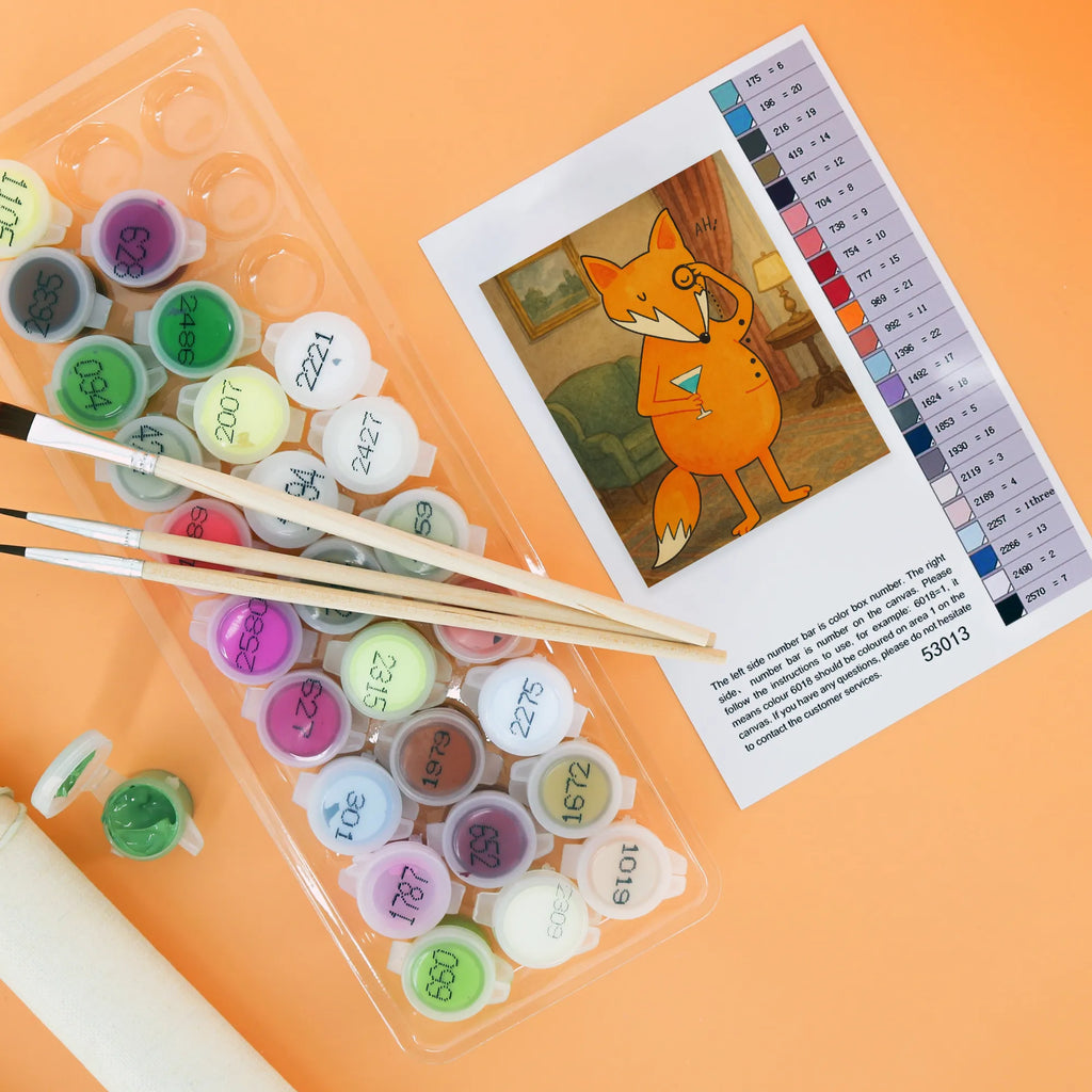 Paint by Numbers Fox lord Design Bastelidee, Ausmalbild, Malen nach Zahlen, Malen, Baseln, DIY, Künstler, Kreativität, Kunstwerk, Fuchs, Liebeskummer Geschenk, Problemlösung, Spruch lustig, Motivation Spruch, tröstende Worte, Füchse