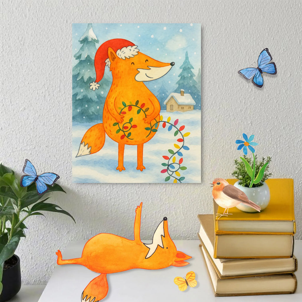 Malowanie według numerów lis Boże Narodzenie Design Zima, Boże Narodzenie, dekoracje świąteczne, Mikołaj, Adwent, Wigilia, zimowy motyw