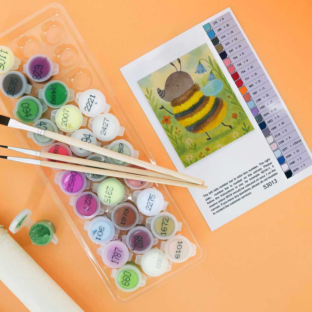 Paint by Numbers bumblebee fluffy Design DIY, Bastelidee, Kunstwerk, Malen nach Zahlen, Malen, Kreativität, Baseln, Ausmalbild, Künstler, Tiermotive, Gute Laune, lustige Sprüche, Tiere, Flauschig, Hummel, Natur, Blume, Biene