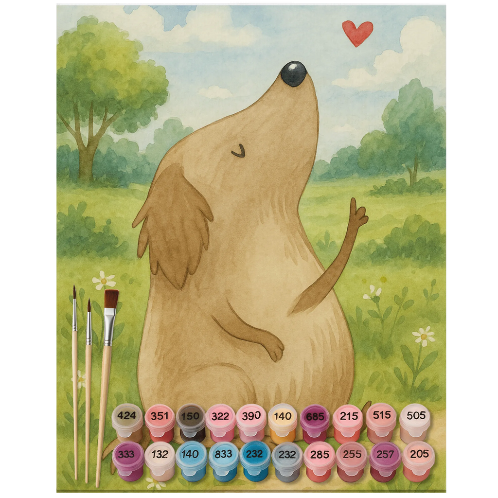 Paint by Numbers Dog Love Design Bastelidee, Ausmalbild, Kreativität, Künstler, Kunstwerk, DIY, Malen nach Zahlen, Malen, Baseln, Hund, Hundemotiv, Haustier, Hunderasse, Tierliebhaber, Hundebesitzer, Sprüche, Liebe, Hundeglück, Hunde, Hundeliebe, Frauchen