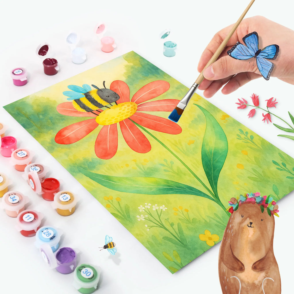 Malowanie według numerów trzmiel kwiat Design Kreativität, Baseln, Künstler, Kunstwerk, Malen nach Zahlen, Malen, Ausmalbild, DIY, Bastelidee, Tiermotive, Gute Laune, lustige Sprüche, Tiere, Natur, Wespe, Blume, Hummel, Flauschig, Hummeln, Feld, Biene