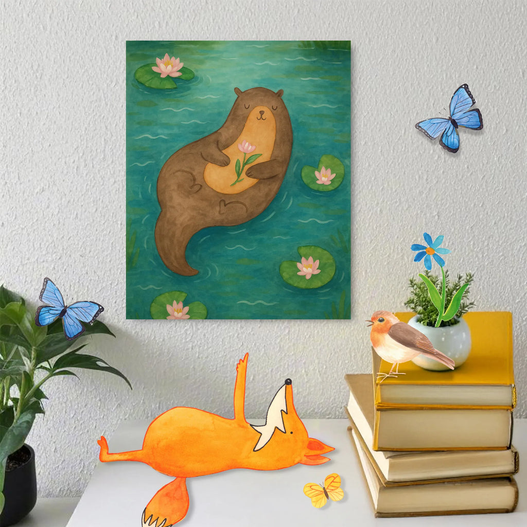 Paint by Numbers otter Water Lily Design Kreativität, Kunstwerk, Bastelidee, DIY, Baseln, Künstler, Ausmalbild, Malen nach Zahlen, Malen, Otter, Fischotter, Seeotter, Otter Seeotter See Otter