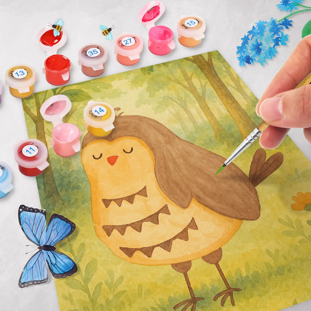 Paint by Numbers Owl Satisfied Design Malen nach Zahlen, Bastelidee, Kreativität, Malen, Ausmalbild, Kunstwerk, Baseln, Künstler, DIY, Eule, Eule Spruch, Romantisch, Liebe Spruch, Geschenk Hochzeitstag, Eule deko, Spruch schön, Owl, Wortspiel lustig