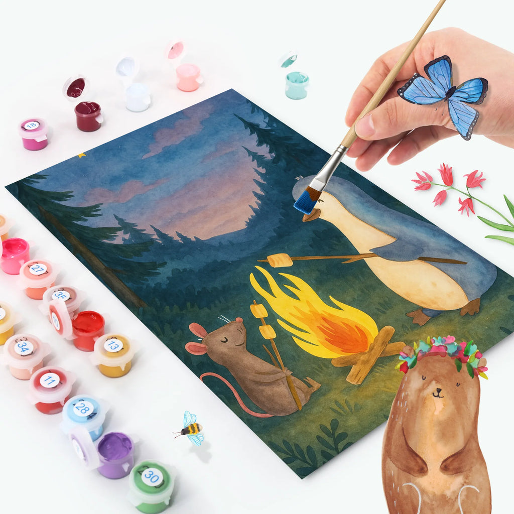 Paint by Numbers Penguin campfire Design DIY, Ausmalbild, Malen, Kunstwerk, Malen nach Zahlen, Bastelidee, Künstler, Kreativität, Baseln, Pinguin, Job, Lagerfeuer, Feuer, Marshmallows, Neustart, Lebensmotivation, Büroalltag, Lebensspruch, Büro, Pinguine, Liebe, Maus, Arbeit, Motivation, Leben, grillen