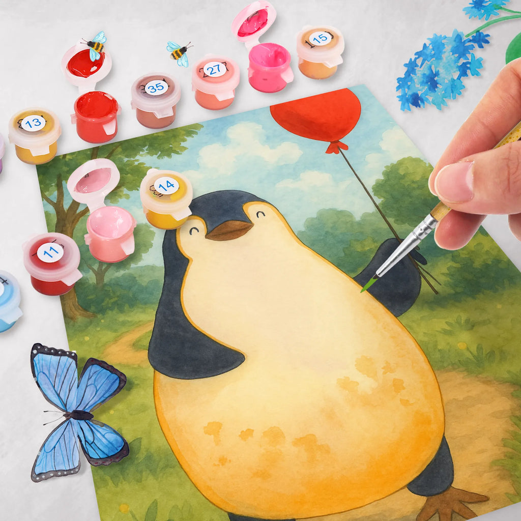 Malowanie według numerów pingwin balon Design Kreativität, Kunstwerk, Künstler, DIY, Malen nach Zahlen, Malen, Ausmalbild, Baseln, Bastelidee, Pinguin, Lebenslust, beste Freundin, Tagträume, Geschenkidee, Luftballon, Geschenk Freundin, Liebe, Pinguine, Motivation, Neustart, neues Leben, Glück