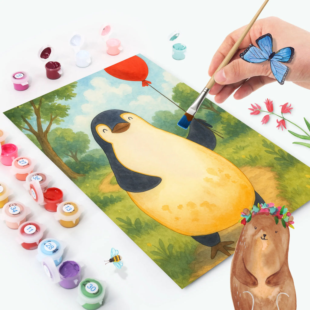 Malowanie według numerów pingwin balon Design Kreativität, Kunstwerk, Künstler, DIY, Malen nach Zahlen, Malen, Ausmalbild, Baseln, Bastelidee, Pinguin, Lebenslust, beste Freundin, Tagträume, Geschenkidee, Luftballon, Geschenk Freundin, Liebe, Pinguine, Motivation, Neustart, neues Leben, Glück