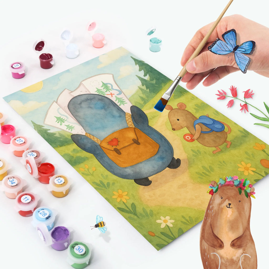 Malowanie według numerów Pingwin i Mysz Wędrowcy Design Pinguin