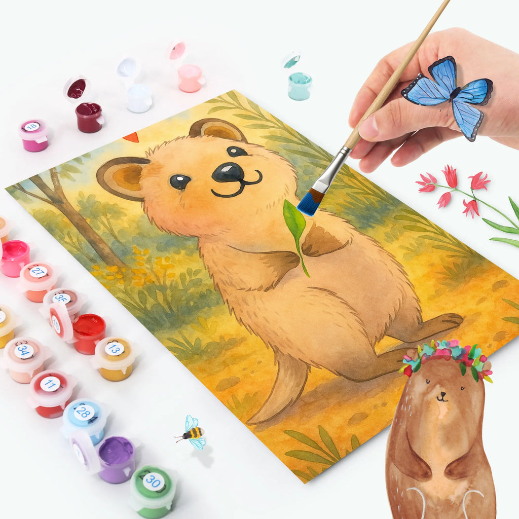 Malen nach Zahlen Quokka Happy Design Malen, Baseln, Kreativität, Bastelidee, DIY, Ausmalbild, Künstler, Kunstwerk, Malen nach Zahlen, Tiermotive, Gute Laune, lustige Sprüche, Tiere, Dinge erledigen, Aufschieberitis, Lustiger Spruch, Niedliches Tier, Verschieben, Quokka