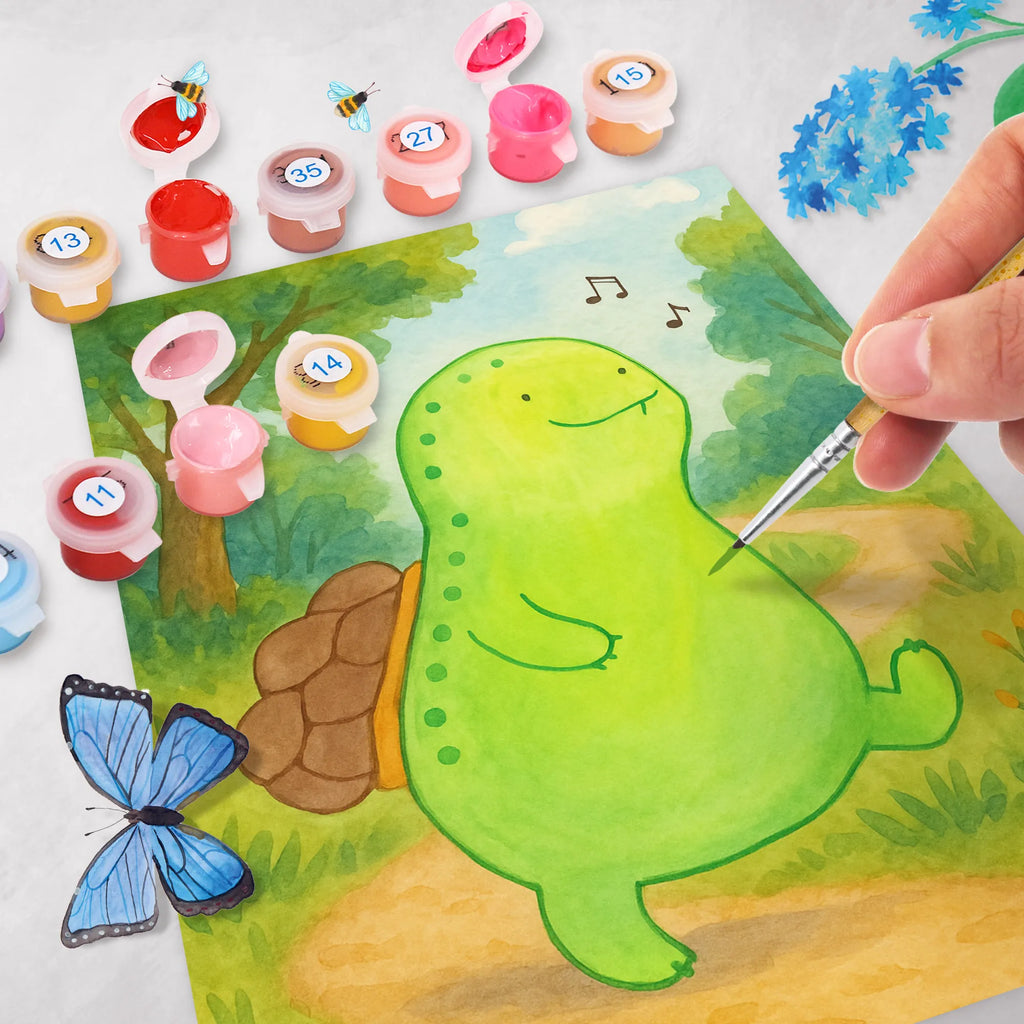 Malen nach Zahlen Schildkröte Pfeifen Design Ausmalbild, Kunstwerk, Malen nach Zahlen, Schildkröte, fröhlich, Schildkröten, Trennung, Neuanfang, Lebensfreude, Schildi, Glück, Motivation, Depression