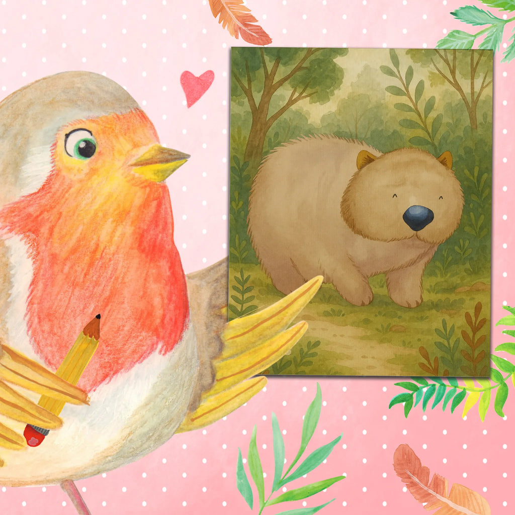 Malowanie według numerów Wombat Design Bastelidee, Basteln, Malen, DIY, Kreativität, Malen nach Zahlen, Künstler, Ausmalbild, Kunstwerk, lustige Sprüche, Tiere, Tiermotive, Gute Laune, Motivation, Das Leben ist schön, Wombat, Spruch, Australien